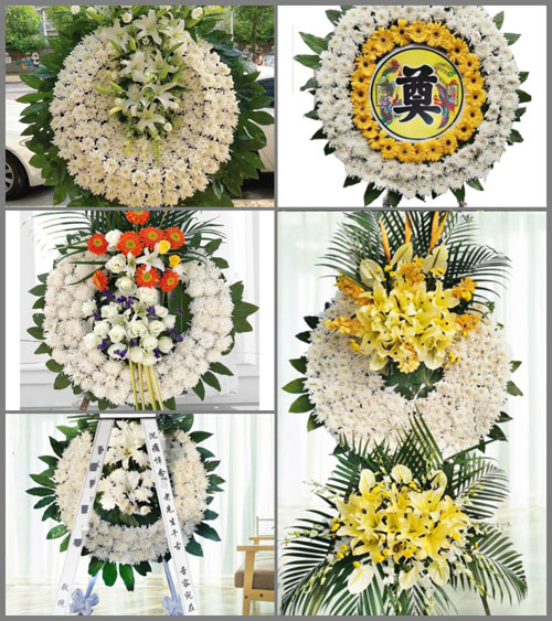 山东青岛平度市李园街道西马家沟村花圈速递